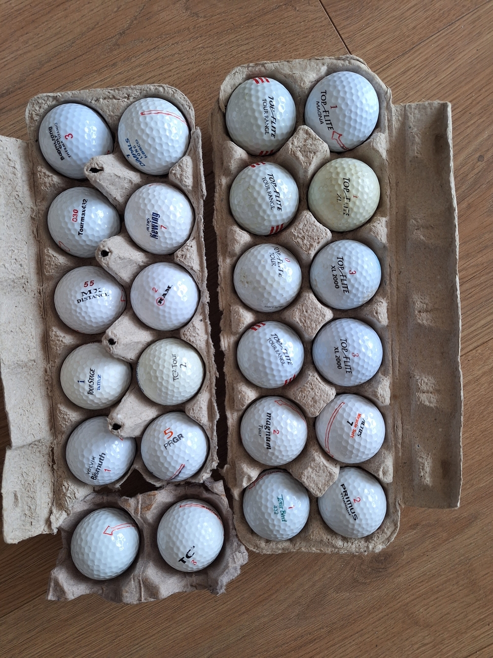 24 Assorted Used Practice Golf Balls